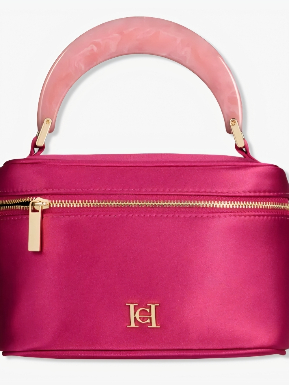 Carolina Herrera Travel Bags Pink Satin Velvet Cosmetic Case New BNWT